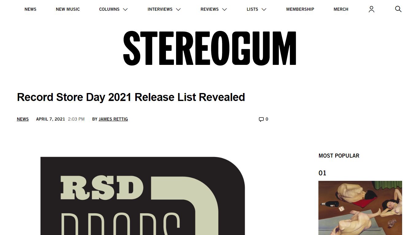 Record Store Day 2021 Release List & Dates - Stereogum